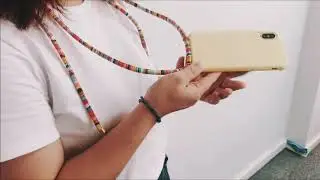 New iPhone Fabric Rope Necklace Strap Phone Case