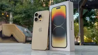 Unboxing the Gold iPhone 14 Pro