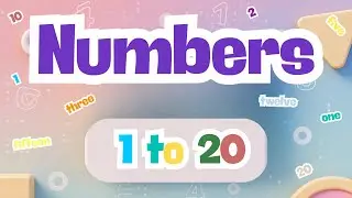 Counting 1 to 20 🔢 | Number Names for Kids | Learn Numbers Slowly | JollyJube