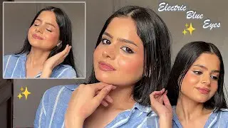 Electric Blue Graphic Liner Eye Look || Dose Of Beauty