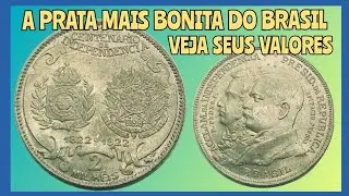 MOEDA COMEMORATIVA AO 1&ordm; CENTEN&Aacute;RIO DA INDEPEND&Ecirc;NCIA! 2 MIL R&Eacute;IS MOEDA DE PRATA ANO 1922