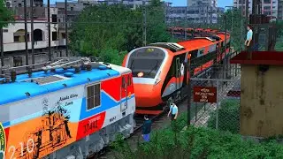 Bande Bharat Express Loco Failed And Rescue By Wap-7 Locomotive | indian railways | hydrogen trains