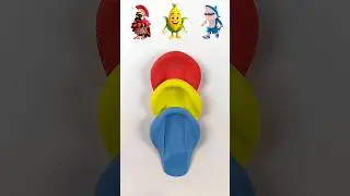 Red 🍅 Yellow 🌽 Blue 🫐 Clay Mixing | ✨🧠 Brainrot Series (Part 217) #shorts #claymixing