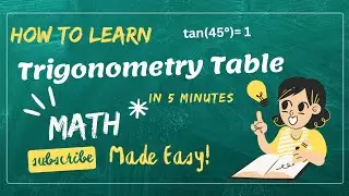 Trigonometry Table Trick in 5 Mins 😱 | Table yaad karne ka sabse aasaan tareeka | Math With Me