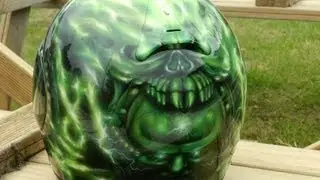 Airbrushing Helmet - Toxic Skull and Biomech by DML