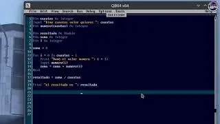 QBasic 17 Arreglos dinamicos de dimensión que el usuario elija