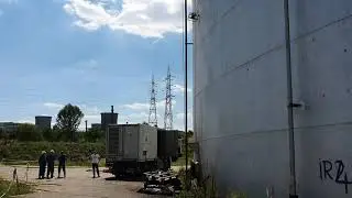 Terra UT drone taking UT measurements of tank shell