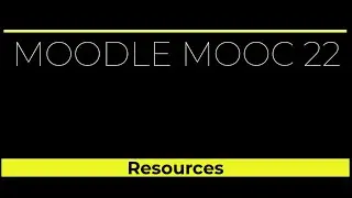 Moodle MOOC Resources