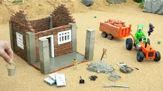 diy mini cemented house construction science project | bricks house making @DIYMachinery
