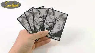 Custom printed anime art plastic for game cards with standard size 61x91. Full holographic laser art