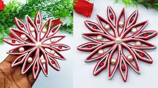 Foam Paper Cutting Snowflakes 🎄 Christmas Tree Decorating Ideas With Glitter Snowflakes 🎄 DIY Crafts