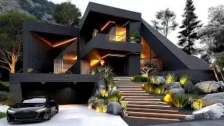 Unique Multimillion Dollar Luxurious Mansion Design with Dark Aesthetics and Awesome Interiors.