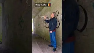 42. Sound comparison bass bugle (Bb) and standard B flat bugle  #bugle #klaroen #clairon #signalhorn