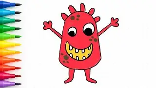 How to Draw a Cute Monster Step by Step 👾🎨 | Easy Drawing for Kids ✏️💖
