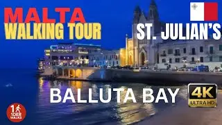 Balluta Bay Night Walk St. Julian&rsquo;s Malta | Stunning Seaside Views, Nightlife & Chill Vibes