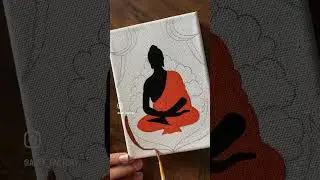 Youtube short | short | painting | acrylic painting | buddha painting | canvas