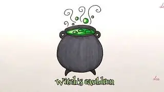 How to Draw a Witches Cauldron