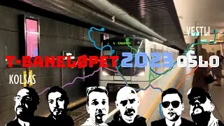 T-baneløpet 2023 - Raskest gjennom Oslo t-bane! (teksning på norsk)
