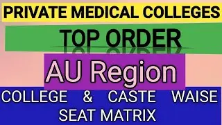 Top Private Medical Colleges List in AU Region|#virul videos #neet|Mastarimaata