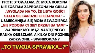 Moja teściowa mówiła, że grill był spokojny bez mojej rodziny — aż mój mąż stracił wszystko