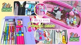 Filling my pencil case with cute stationery ✨️ 💕 lot of new stationery items 💖🌟