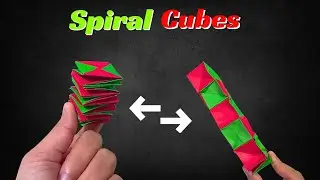 Diy origami magic cube spiral | how to fold a paper magic cubes spiral | transformation magic cube