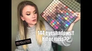 MAKEUP REVOLUTION 144 EYESHADOW PALETTE ...HIT OR MISS??? | Vanessa Lopez