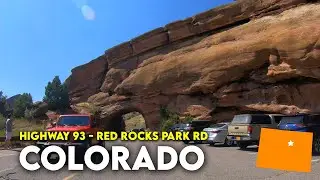 Driving up to Red Rocks Amphitheatre in Morrison, Colorado. Colorado Scenic Driving Red Rocks