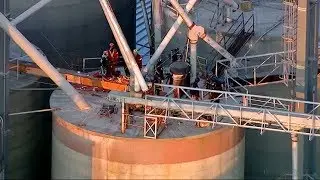 Worker dies after falling into grain bin in Kankakee County; 1 rescued, emergency crews say