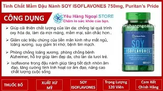 Tinh Chất Mầm Đậu N&agrave;nh NON-GMO SOY ISOFLAVONES 750mg, 120 Vi&ecirc;n Puritan&rsquo;s Pride