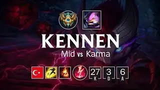 Kennen Mid vs Karma - TR Challenger Patch 8.10
