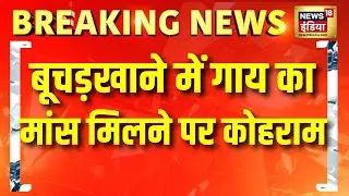 बूचड़खाने में गाय का मांस मिलने पर मचा कोहराम | Mathura News | UP News | Cow Slaughter | Beef