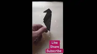 DIY origami paper crow🐦&zwj;⬛  | how to make easy origami crow step by step| paper crow making tutorial