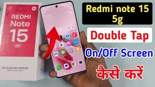 Redmi note 15 5g me double tap screen on kaise kare / double tap screen on, off setting in Redmi
