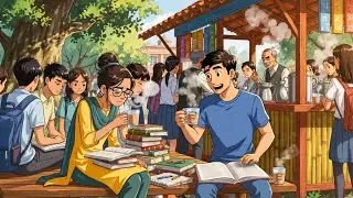 Village Tea Shop ☕ Studio Ghibli Style Bengali Tea Stall ASMR #GhibliDailyLife #StudioGhibli #tea