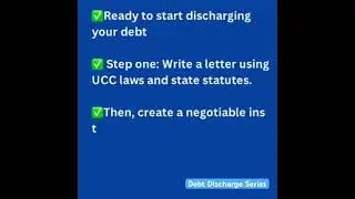 Learn debt discharge and UCC. #debtdischarge #ucc #billofexchange