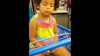 Falling asleep in the shopping cart