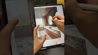 Creating modern interior design of bathroom for my client.  #ipadpro  #digitaldrawing  #ipaddrawing