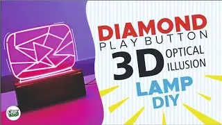 #diamondplaybutton Diamond Play Button 3D optical illusions lamp DIY