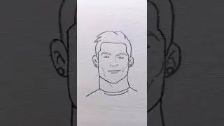 very simple drawing Cristiano Ronaldo | #shorts #shortvideo #shortsfeed #viralvideo #CR7 #youtube