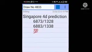 Singapore pool prediction number 💯%winning👌🙆I give you number