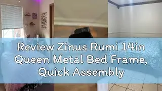 Review Zinus Rumi 14in Queen Metal Bed Frame, Quick Assembly SmartBase&reg; Mattress Foundation, Heavy D