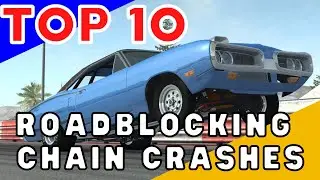 TOP 10 Roadblocking Chain Crashes - BeamNG.Drive