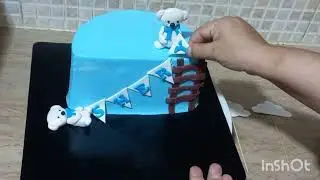How to baby boy half birthday cake/ how to make half way to one cake / 6 months celebrations cake