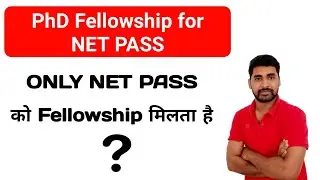 Fellowship for  Only NET Pass Students || PhD Fellowship for SC ST OBC GEN EWS || UGC NTA NET ||