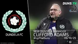 New Dundela FC Manager - Clifford Adams first Interview - 9th October 2025