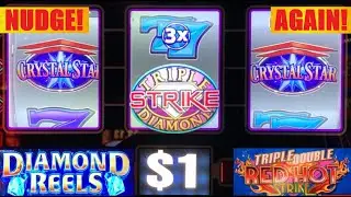 Crystal Star Deluxe + Triple Diamond Strike + Diamond Reels + Triple Double Red Hot Strike slots!