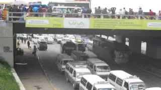 Traffic in La Paz, Bolivia