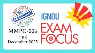 IGNOU MBA | Exam Focus | MMPC 006 | Important Units and Sections