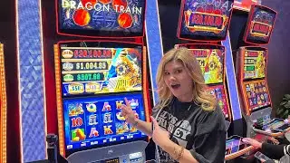 I Won BIG on the NEW Dragon Train Slot Machines!! (MUST SEE!)
